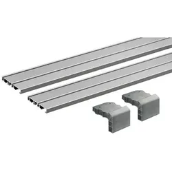 MB-Laufprofil-Set, zweibahnig, 2500mm, SlideLine M, 9227245, silber