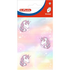 Herlitz Buchetiketten 50034260, Motiv 1 Einhorn, 84 x 40mm, 9 Etiketten, 9 Stück