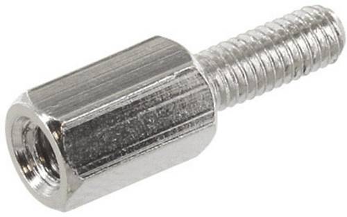 Econ connect D3X06A5MH Abstandsbolzen (L) 14mm M3 M3 Messing (vernickelt)