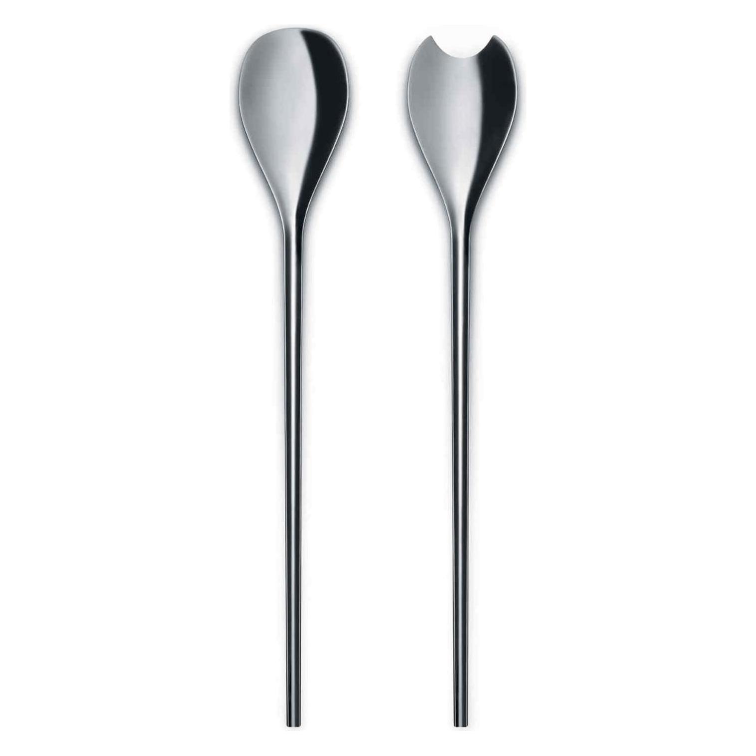 Alessi Salatbesteck Silberfarben (Salatbesteck) (BMGS02)