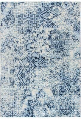 NAVATEXTURA Swagger Ivory, Blue, and Black Persian-style Rug