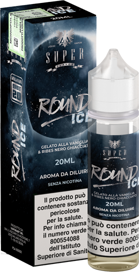 Super Flavor Round Ice Liquido Shot 20ml Gelato Vaniglia Ribes