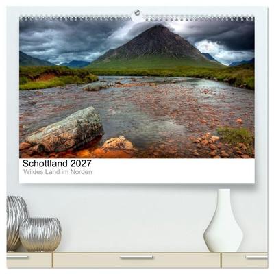 Schottland 2027 - Wildes Land im Norden (hochwertiger Premium Wandkalender 2027 DIN A2 quer), Kunstdruck in Hochglanz