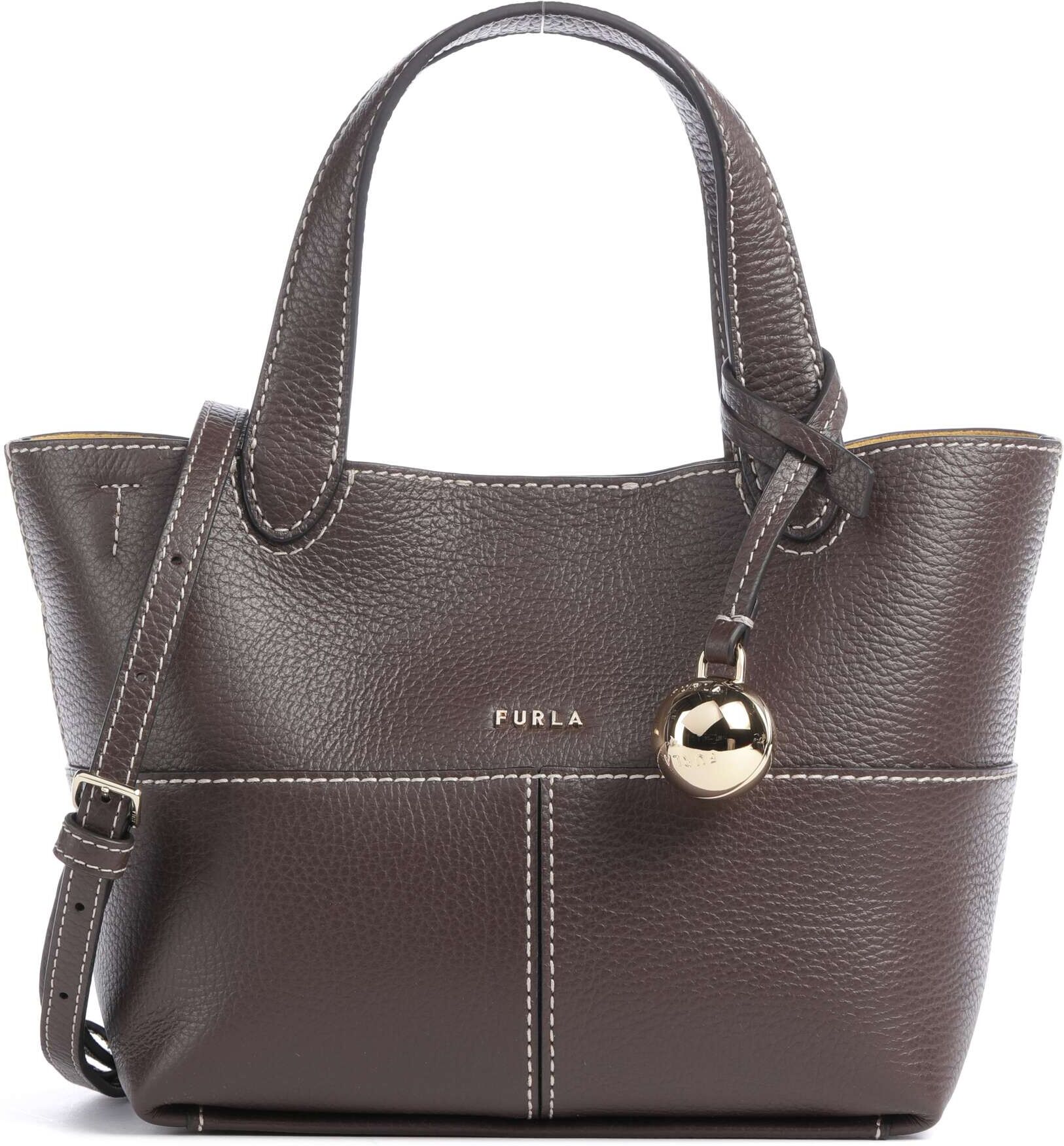 Furla Primrose Mini Handtasche aus Leder, braun