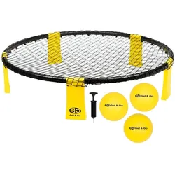 Get & Go - Smash Ball Set - Inclusief 3 Ballen + Pomp - Geel/Zwart (65KS-ZWG-Uni) (2 Spieler)