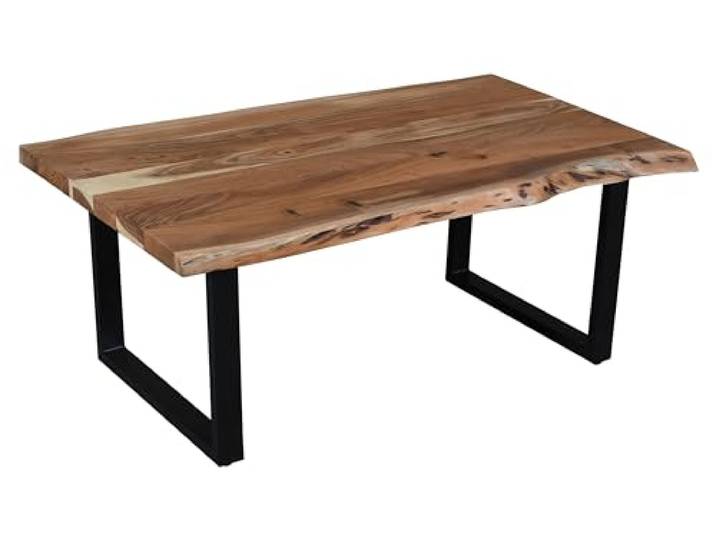 möbelando Couchtisch >Coffetable< in Akazie/schwarz - 110x45x65 (BxHxT)