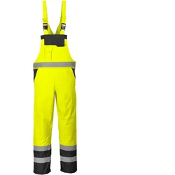 Warnschutz PU-Regen-Latzhose "S488" Kontrast - XL - gelb/schwarz
