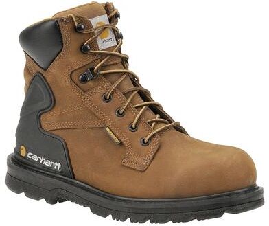 "Carhartt 6"" Steel Toe (Men's) Work in Brown, Size 12 W, Leather"