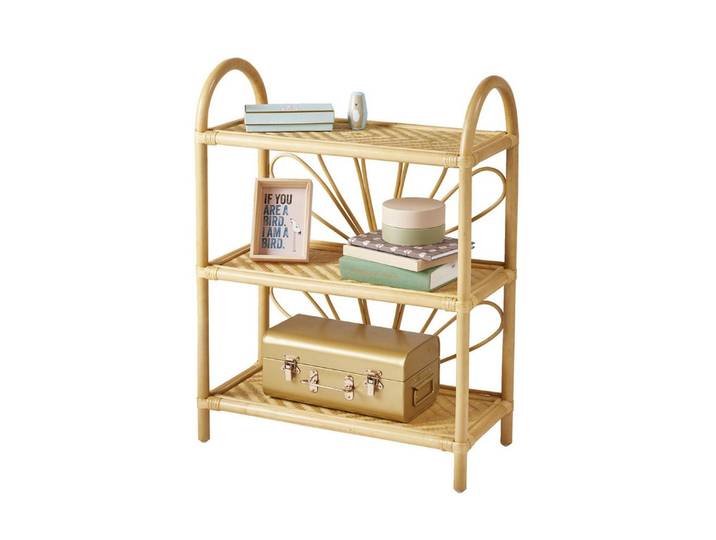 vertbaudet Bücherregal Kinderzimmer Regal mit 3 Böden, Rattan BOHO