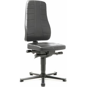 bimos Arbeitsstuhl All-In-One, Highline 1, schwarz, mit Bodengleitern, Kunstleder, bis 120 kg