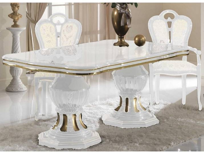 Xlmoebel Esstisch Klassischer Holz Tisch Hochglanz für italienisches Esszimmer (1-St), Made in Europa