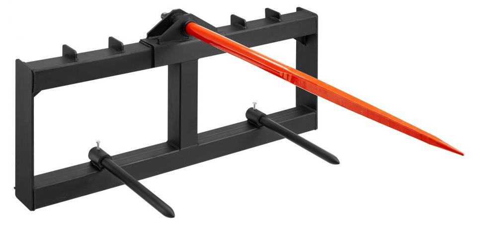 Ballenaufnahmegerät mit Frontlader - Tragfähigkeit: 725 kg - 1 Aufsteckspindel - 2 Stabilisierungsspindeln - Federstahl