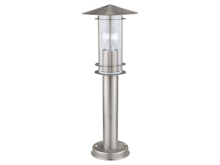 Eglo Borne lumineuse Lisio\, potelet éclairage extérieur pour jardin et terrasse\, luminaire d’extérieur en acier inox et verre transparent\, lampadaire lanterne\, douille E27\, IP44