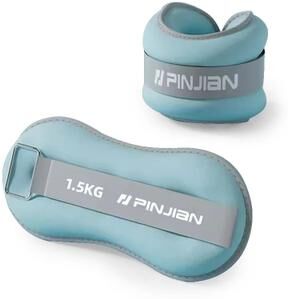 Inspired Finds Soft Sand Adjustable Ankle Weights 2 Pack For Yoga Running And Strength Training blue 3.31 Lb X2
