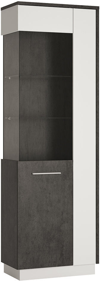 Latitude Run Pinkney Display Cabinet White 197.5cm H X 63.1cm W X 38cm D