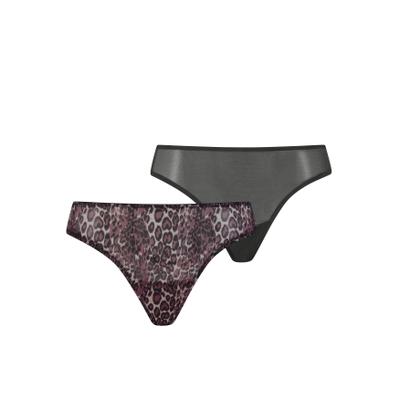 String PUMA "PUMA WOMEN ANIMAL MESH STRINGS", Damen, Gr. M, schwarz combo, Obermaterial: 90% Polyamid, 10% Elasthan, Unterhosen String