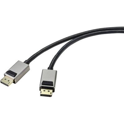 SpeaKa Professional DisplayPort Anschlusskabel DisplayPort Stecker, DisplayPort Stecker 1.00 m Schwarz SP-9510448 8K UHD DisplayPort-Kabel