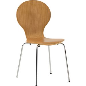 CLP Besucherstuhl Diego, 1510396104, stapelbar, Vierfußstuhl, Holz, eiche, 4 Stück