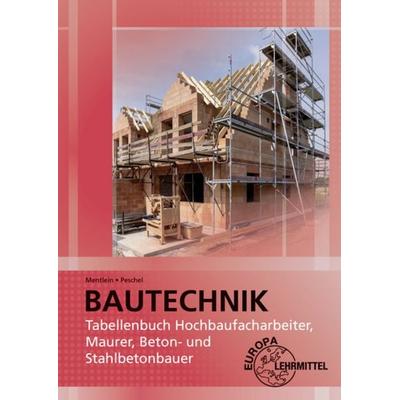 Tabellenbuch Hochbaufacharbeiter, Maurer, Beton- und Stahlbetonbauer, Taschenbuch von Peter Peschel,Horst Mentlein, Europa-Lehrmittel,