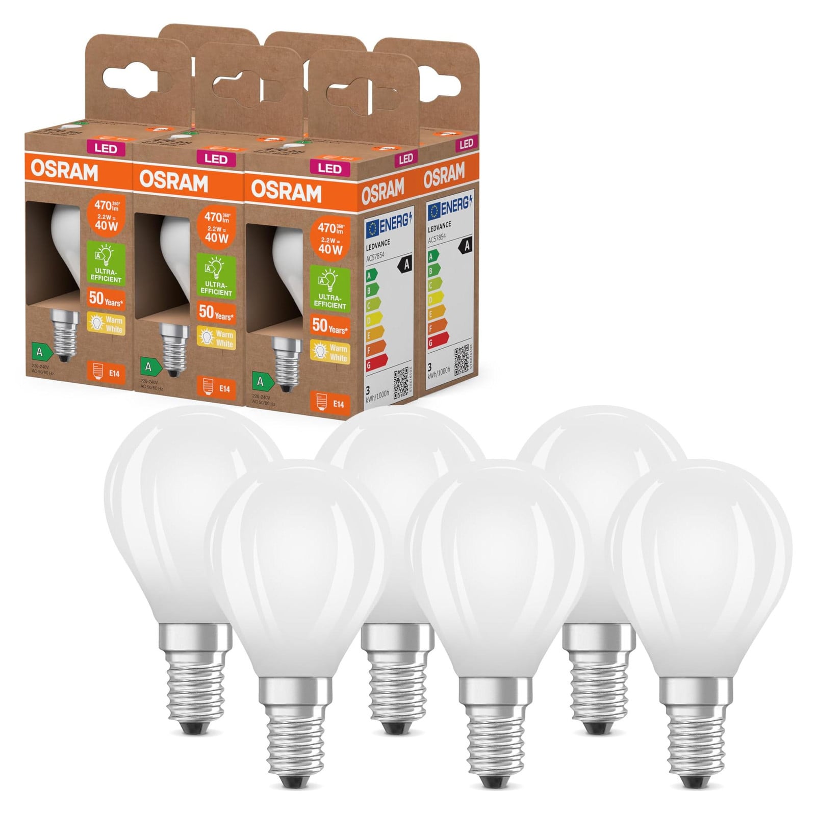 Osram LED-lamp klassieke bolvorm 2,2 W 470 lm energieklasse A