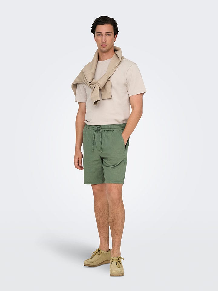 ONLY & SONS Shorts "Onslinus" in Grün - M