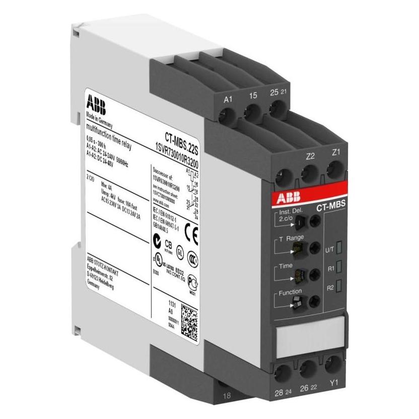 ABB STOTZ-KONTAKT Multifunktionzeitrelais 24-48VDC 24-240VAC CT-MBS. (1SVR730010R3200)