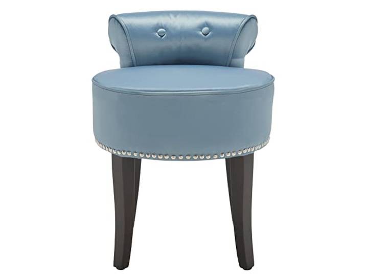 SAFAVIEH Contemporary Upholstered Vanity Chair, in Blue