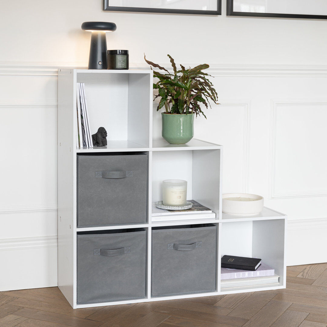 Rebrilliant Northville 91 cm H x 91 cm W Bookcase Grey 91cm H X 91cm W X 31cm D