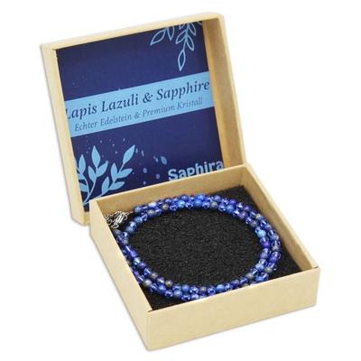 Lapislazuli Saphira Edelsteinkette