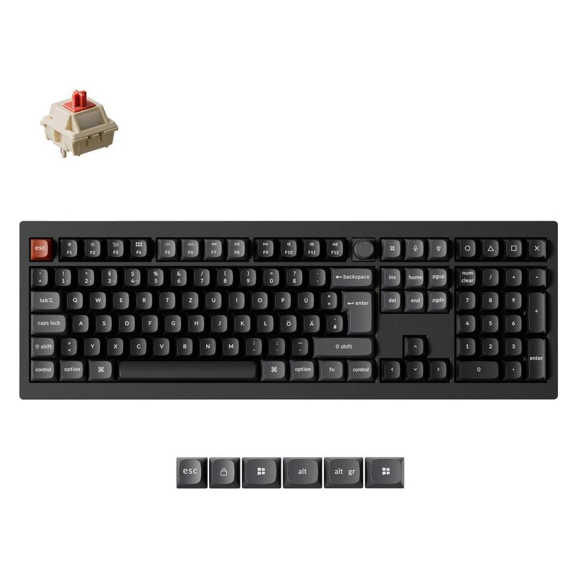 Keychron V6 Ultra 8K (DE, Kabelgebunden, Kabellos) (V6U-D1-DE)