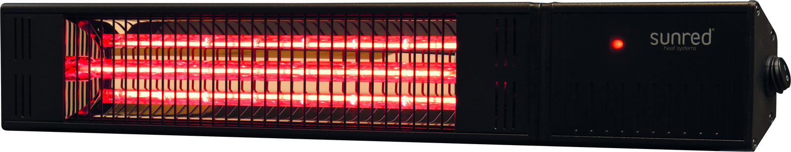 Sunred Ultra Fortuna Wandheater, 1500W, Aluminium, Zwart/Goud