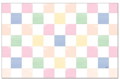 FirstDawn "Spring Jump 24 Sheet Reusable Premium Paper Stock Placemats in Resealable Storage Bag Made in The USA 17"" x 11"""