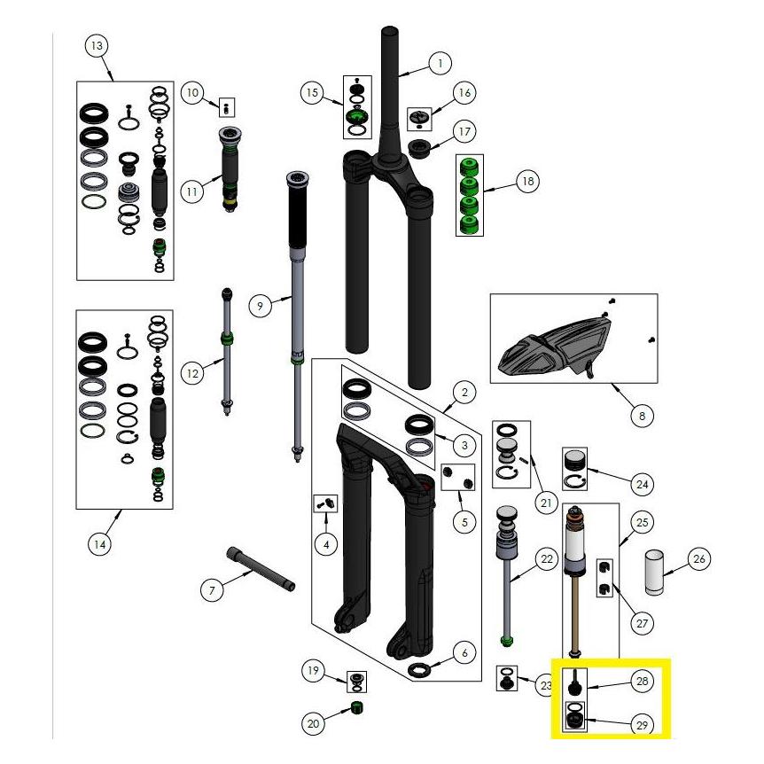 DVO Bodenschraubenkit Lufteinheit OTT, Onyx 38 D1 OTT (41185188)