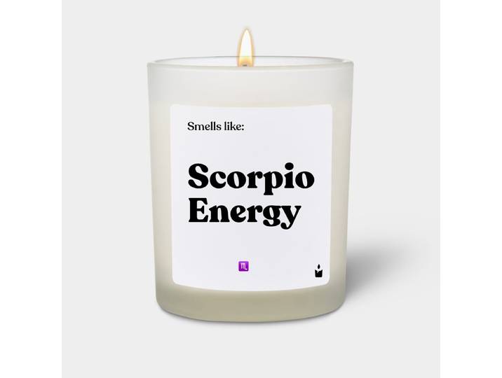 Duftkerze Weiss Woody Smells like: Scorpio Energy