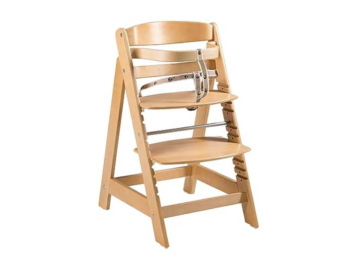 roba Treppenhochstuhl 'Sit Up Click', mitwachsender Hochstuhl vom Babyhochstuhl bis zum Jugendstuhl, innovativer Klickverschluss, Holz, naturfarben