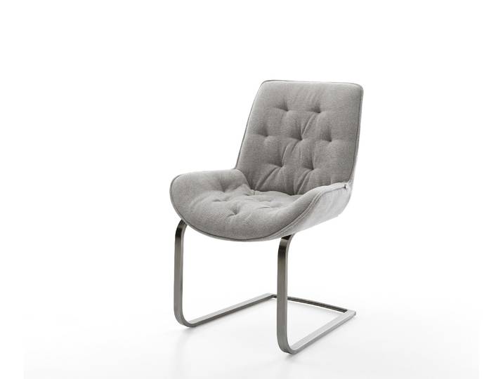 Freischwinger Taimi-Flex Strukturstoff Soft Grau Freischwinger flach Graphit, Esszimmerstühle