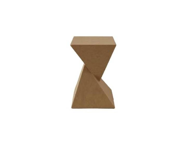 NIUHUAHUI Teetisch, Kleiner Beistelltisch aus Zement, minimalistisches Design, for drinnen und draußen, Balkon, Garten, Café, Wohnzimmer(Brown)