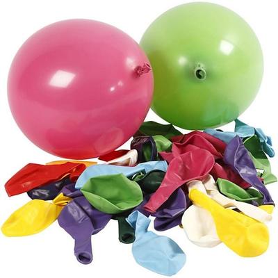 Creativ Company Ballons, Rund, D 23 cm, sortierte Farben, 100 Stk