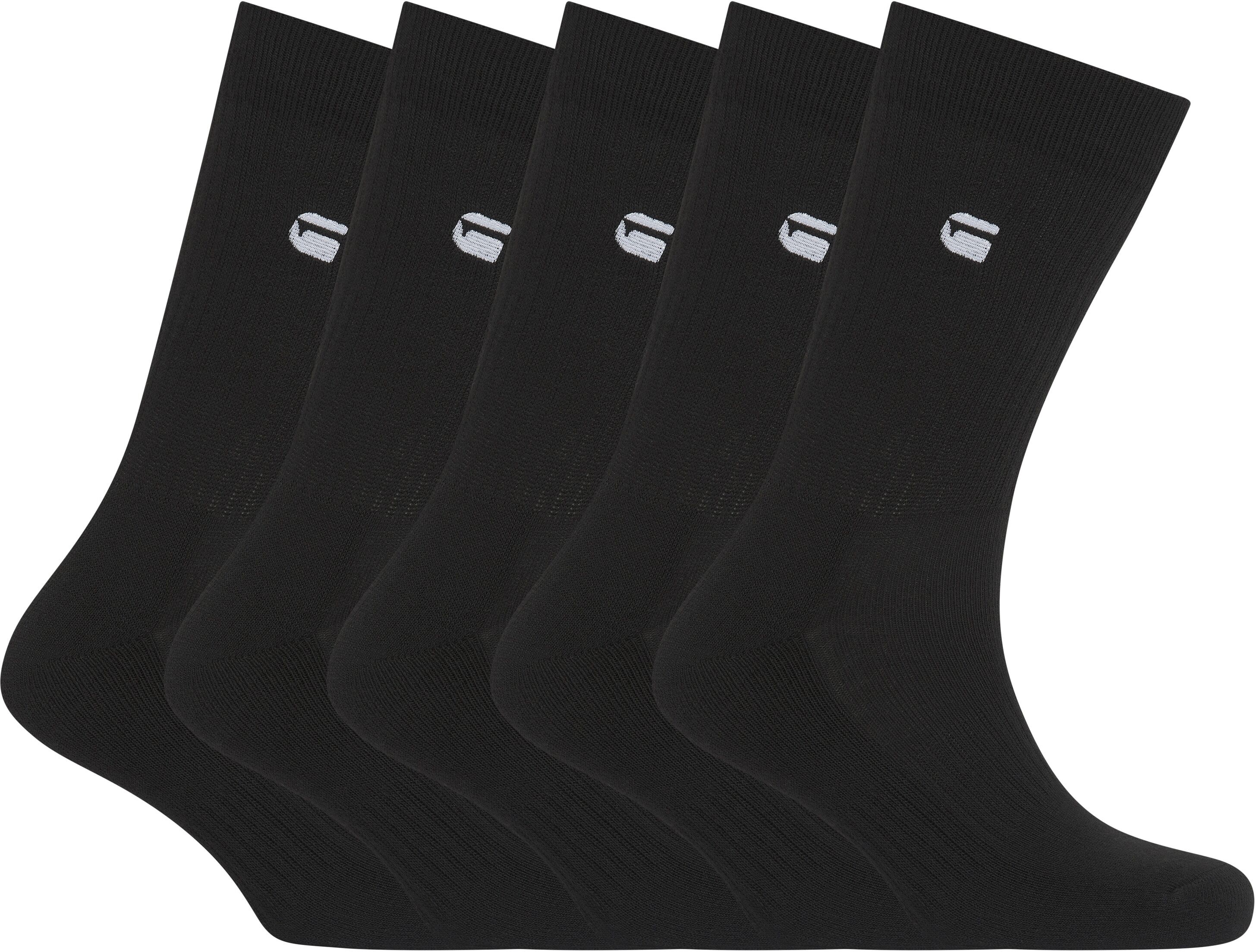 Socken G-STAR "KILN, 5 PACK SPORTS SOCKS", Herren, Gr. 40-43, schwarz, Baumwollmischung, unifarben, Socken Socken, unifarben, mit Logostickerei
