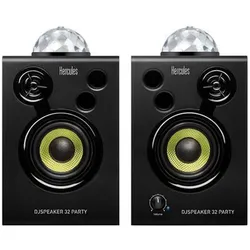 Hercules DJSpeaker 32 Party (Paar), Monitor Lautsprecher, Schwarz