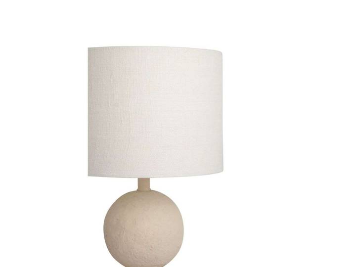 Cia Tischleuchte Beige/Weiß Papiermaché E27 - Watt & Veke - Wohnzimmer - Skandinavisch - Papier / Karton - Einflammig