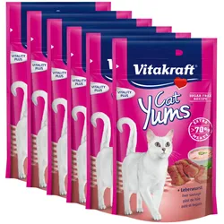 Vitakraft Katzensnack Cat Yums plus Leberwurst - 9 x 40g