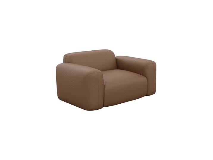Design Echtleder Loungesessel „Aras“ Echtleder Choco Brown BLOOMINGLOFT Collection