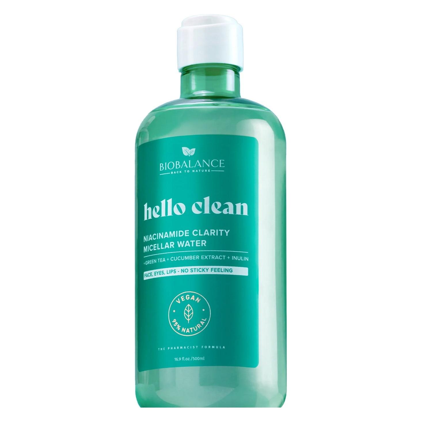 Biobalance Bio Balance, Niacinamid Clarity, Reinigungs- und Klärendes Mizellenwasser, Für fettige und (Mizellenwasser, 500 ml) (74848012)