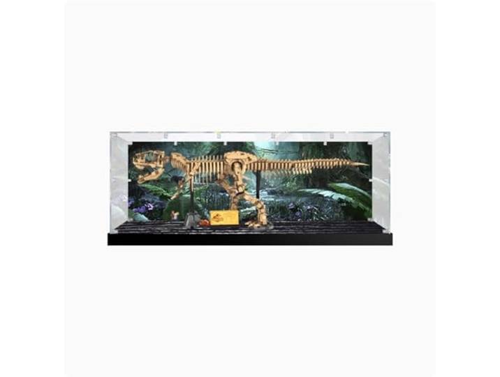 FEIFANBOYANG Acryl Vitrine für Lego 76968 Dinosaurier Fossilien Tyrannosaurus Rex staubdicht transparent Hobby Vitrine
