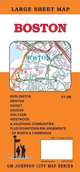Carte des rues de Boston, Massachusetts   GM Johnson
