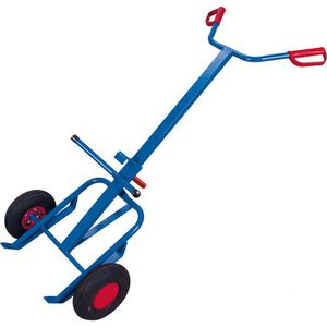 VARIOfit Sackkarre Fasskarre, fk-1103, Luftbereifung, für 200l Fässer, Tragkraft 250kg