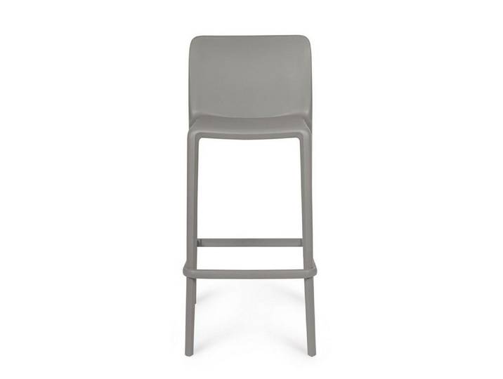 Natur24 Esszimmerstuhl Chloris 4er Set Barhocker 44 x 102 x 48 cm Polypropylen Grau