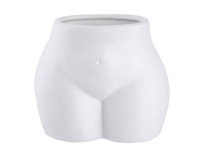 Pot de fleurs / Vase 11 x 15 x 13cm Blanc/Blanc