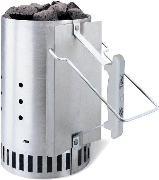 Weber Grillbrikettenstarter van aluminium voor houtskoolbranders, 20 cm